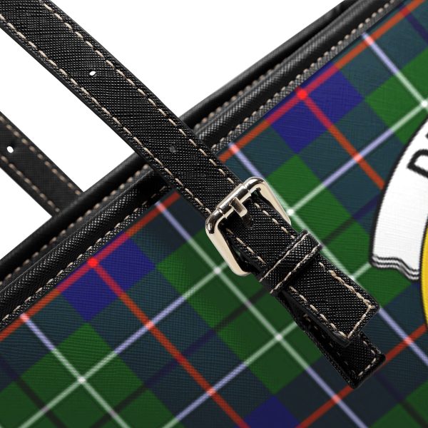 Duncan Modern Tartan Crest Leather Tote Bag Discount - Image 5