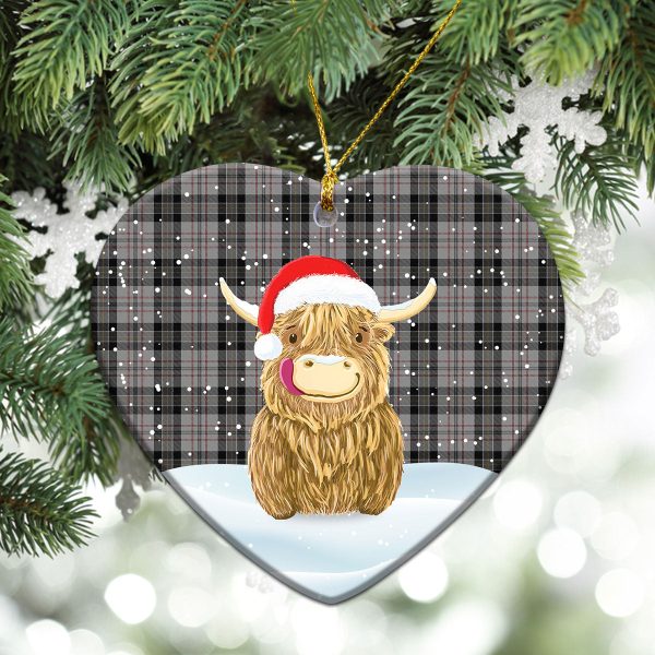Harris Tartan Christmas Ceramic Ornament - Highland Cows Style Sale - Image 5