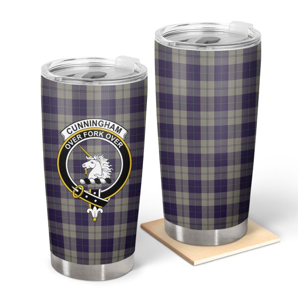 Cunningham Dress Blue Dancers Tartan Crest Tumbler Hot on Sale