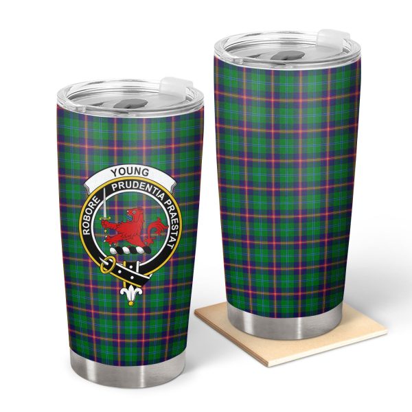 Young Modern Tartan Crest Tumbler Fashion