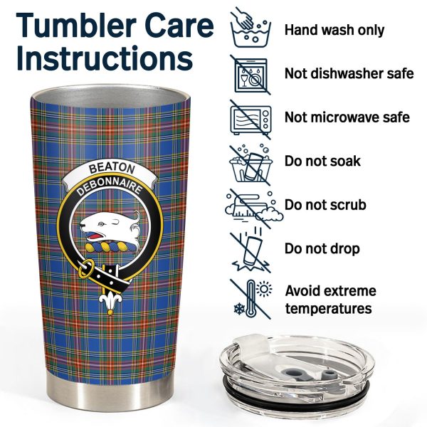 Beaton Ancient Tartan Crest Tumbler Online Sale - Image 4