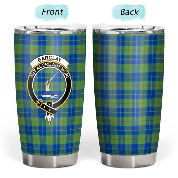 Barclay Hunting Ancient Tartan Crest Tumbler For Sale - Image 3