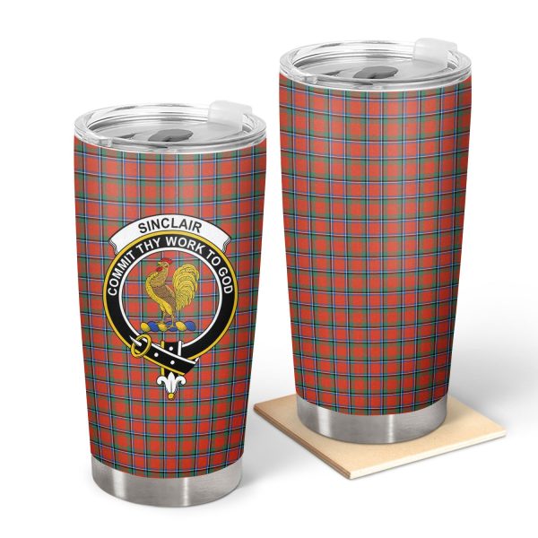 Sinclair Ancient Tartan Crest Tumbler Online