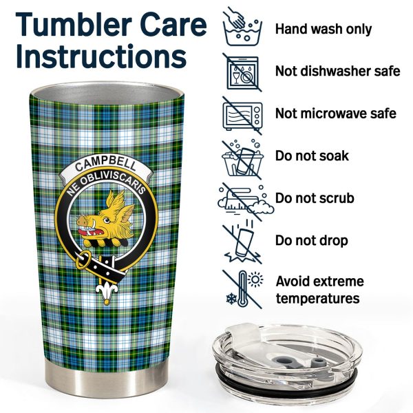 Campbell Dress Tartan Crest Tumbler Cheap - Image 4