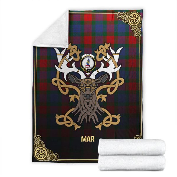 Mar Tartan Crest Premium Blanket - Celtic Stag style Online Hot Sale - Image 4