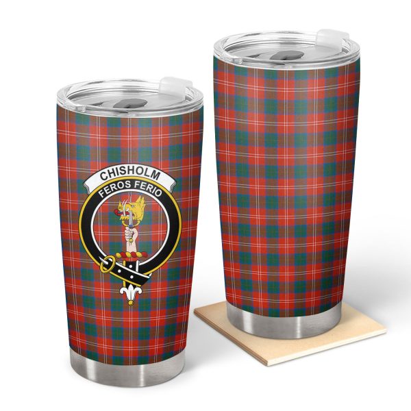 Chisholm Ancient Tartan Crest Tumbler For Discount