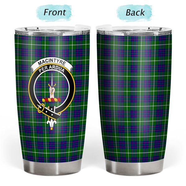 MacIntyre Hunting Modern Tartan Crest Tumbler For Cheap - Image 3