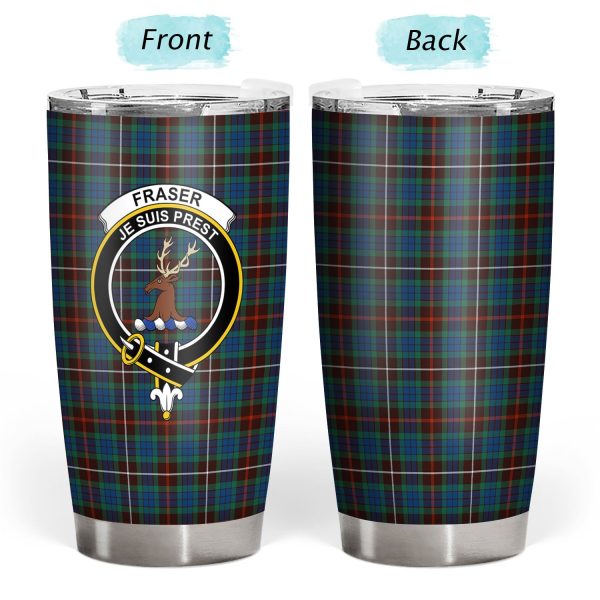 Fraser (of Lovat) Hunting Ancient Tartan Crest Tumbler For Discount - Image 3