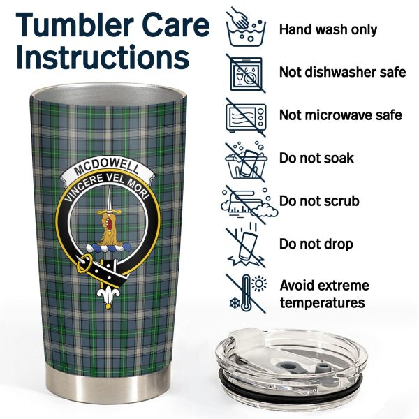 McDowell (MacDowell) Tartan Crest Tumbler Hot on Sale - Image 4