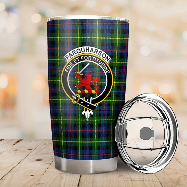 Farquharson Modern Tartan Crest Tumbler Online Hot Sale - Image 2