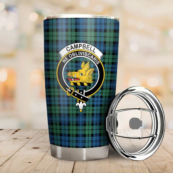 Campbell Ancient 02 Tartan Crest Tumbler Online now - Image 2