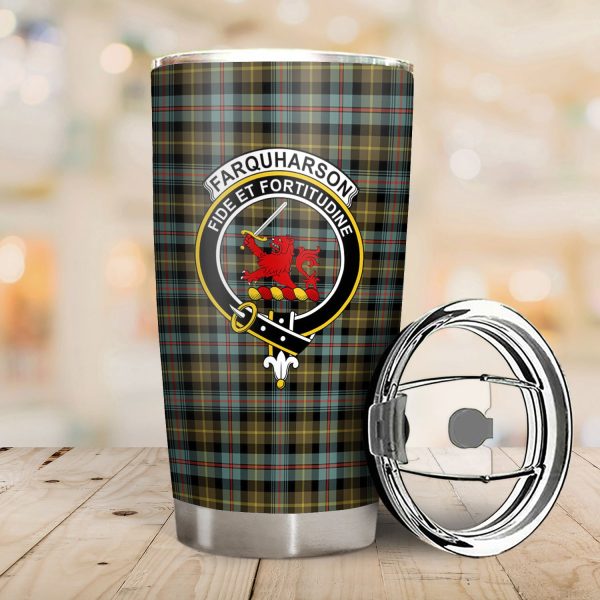 Farquharson Weathered Tartan Crest Tumbler For Cheap - Image 2