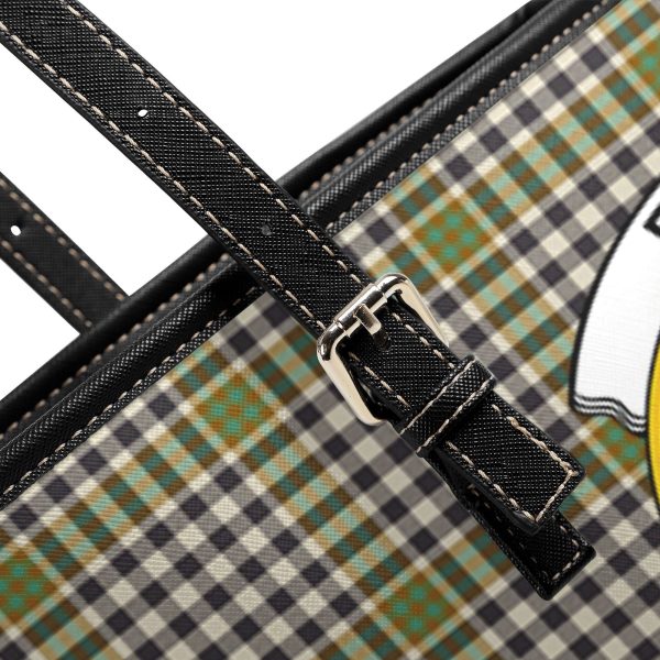 Burns Check Tartan Crest Leather Tote Bag Online now - Image 5