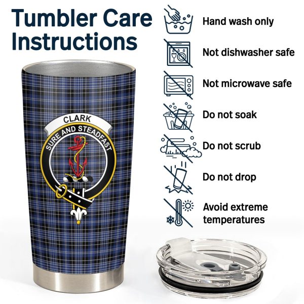Clark Modern Tartan Crest Tumbler on Sale - Image 4