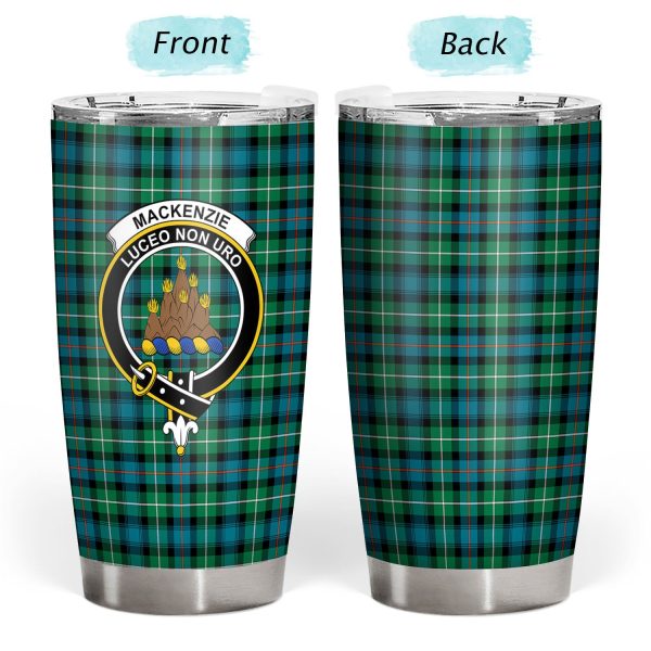 MacKenzie Ancient Tartan Crest Tumbler Online now - Image 3