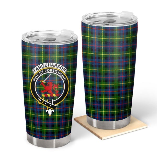 Farquharson Modern Tartan Crest Tumbler Online Hot Sale