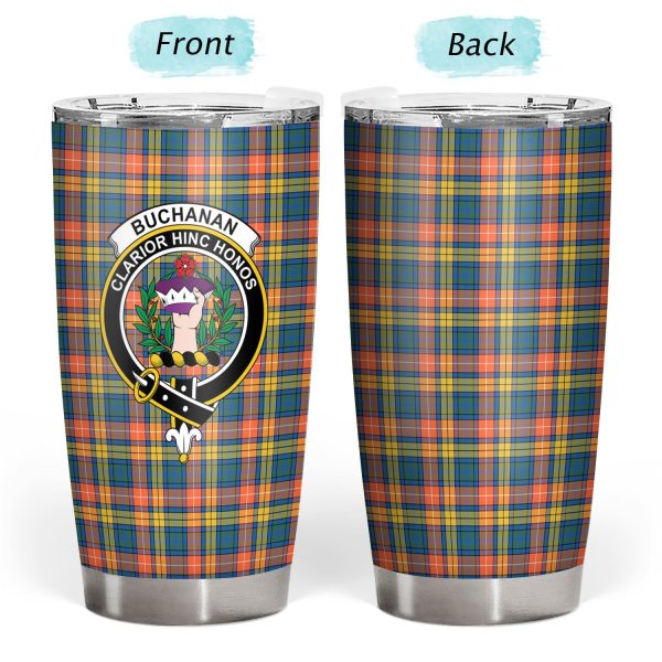 Buchanan Ancient Tartan Crest Tumbler Online Sale - Image 3