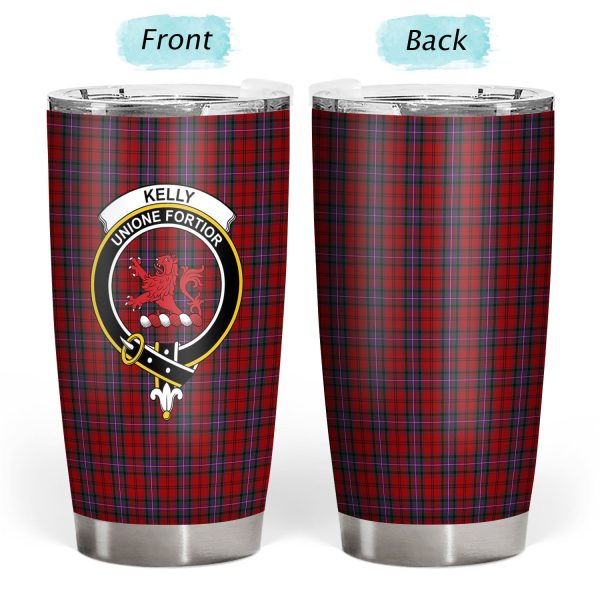 Kelly of Sleat Red Tartan Crest Tumbler Sale - Image 3