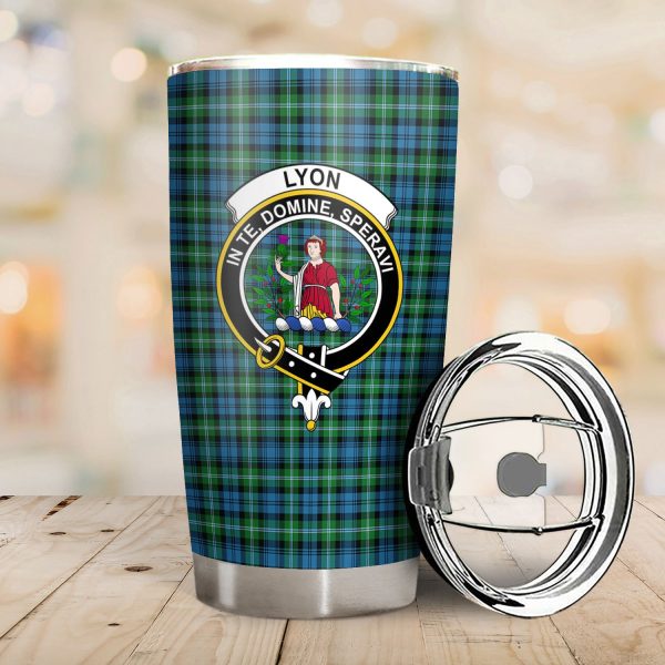 Lyon Tartan Crest Tumbler For Sale - Image 2