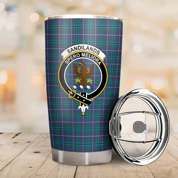 Sandilands Tartan Crest Tumbler For Sale - Image 2