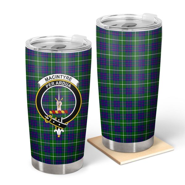 MacIntyre Hunting Modern Tartan Crest Tumbler For Cheap