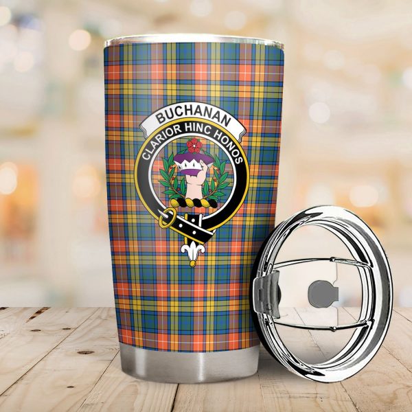 Buchanan Ancient Tartan Crest Tumbler Online Sale - Image 2