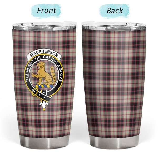 MacPherson Hunting Ancient Tartan Crest Tumbler Online - Image 3