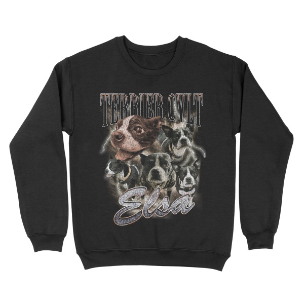 Terrier Cvlt  Bootleg  Black Crewneck Cheap